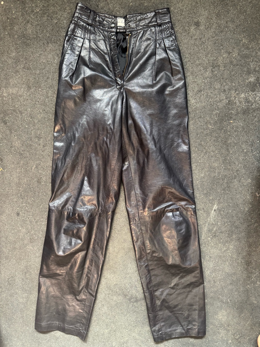 Christian Lauren Vintage Black Leather Pants